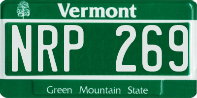 VT license plate NRP269