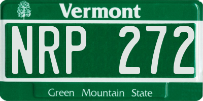 VT license plate NRP272