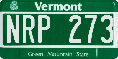 VT license plate NRP273