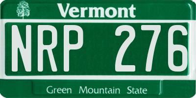 VT license plate NRP276