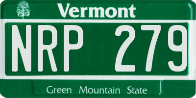 VT license plate NRP279