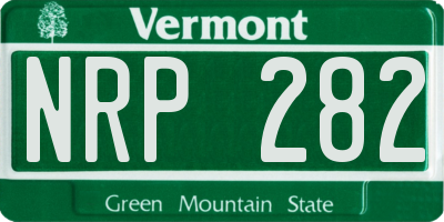 VT license plate NRP282