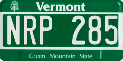 VT license plate NRP285