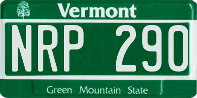 VT license plate NRP290