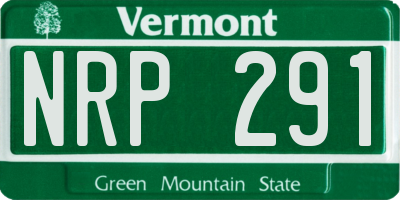 VT license plate NRP291