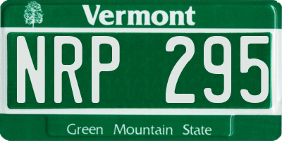 VT license plate NRP295