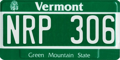 VT license plate NRP306