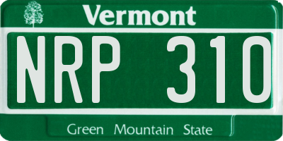VT license plate NRP310