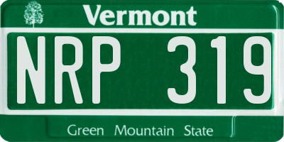 VT license plate NRP319