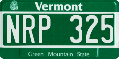 VT license plate NRP325