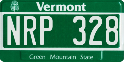 VT license plate NRP328