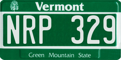 VT license plate NRP329