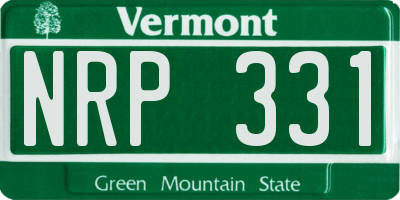 VT license plate NRP331