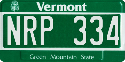 VT license plate NRP334