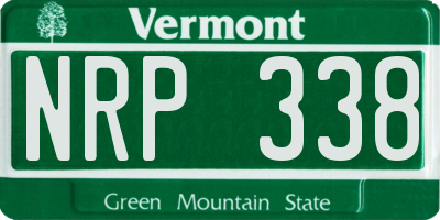 VT license plate NRP338