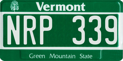 VT license plate NRP339