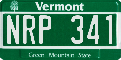 VT license plate NRP341