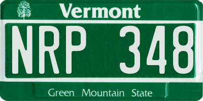 VT license plate NRP348