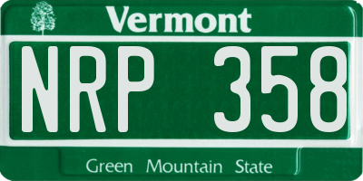 VT license plate NRP358