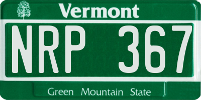 VT license plate NRP367