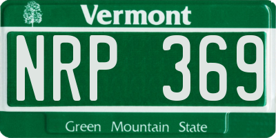 VT license plate NRP369