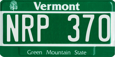 VT license plate NRP370