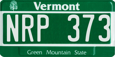 VT license plate NRP373