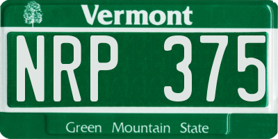 VT license plate NRP375