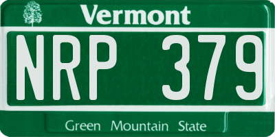 VT license plate NRP379