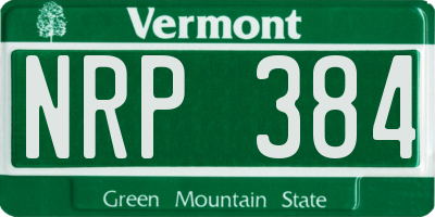 VT license plate NRP384