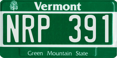 VT license plate NRP391