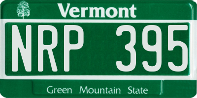 VT license plate NRP395