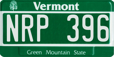 VT license plate NRP396