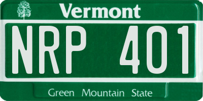 VT license plate NRP401