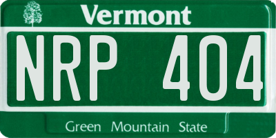 VT license plate NRP404