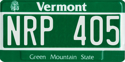 VT license plate NRP405
