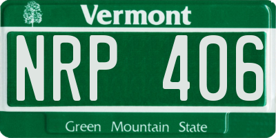 VT license plate NRP406