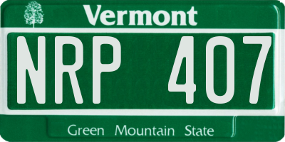 VT license plate NRP407