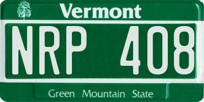 VT license plate NRP408