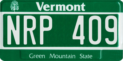 VT license plate NRP409