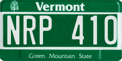 VT license plate NRP410