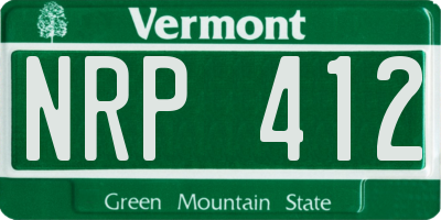 VT license plate NRP412