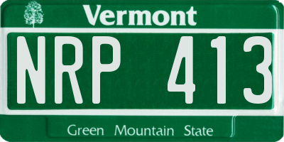 VT license plate NRP413