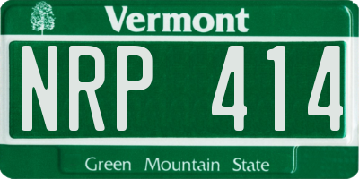 VT license plate NRP414