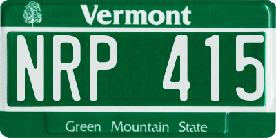 VT license plate NRP415