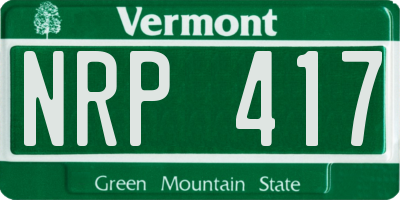 VT license plate NRP417