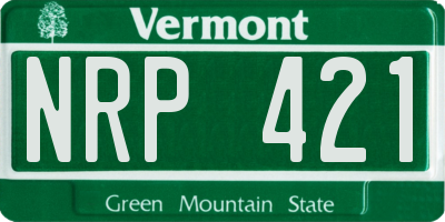 VT license plate NRP421