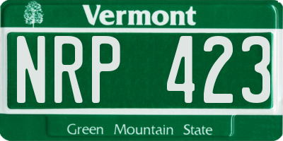 VT license plate NRP423