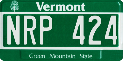 VT license plate NRP424