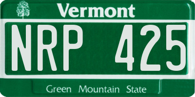VT license plate NRP425